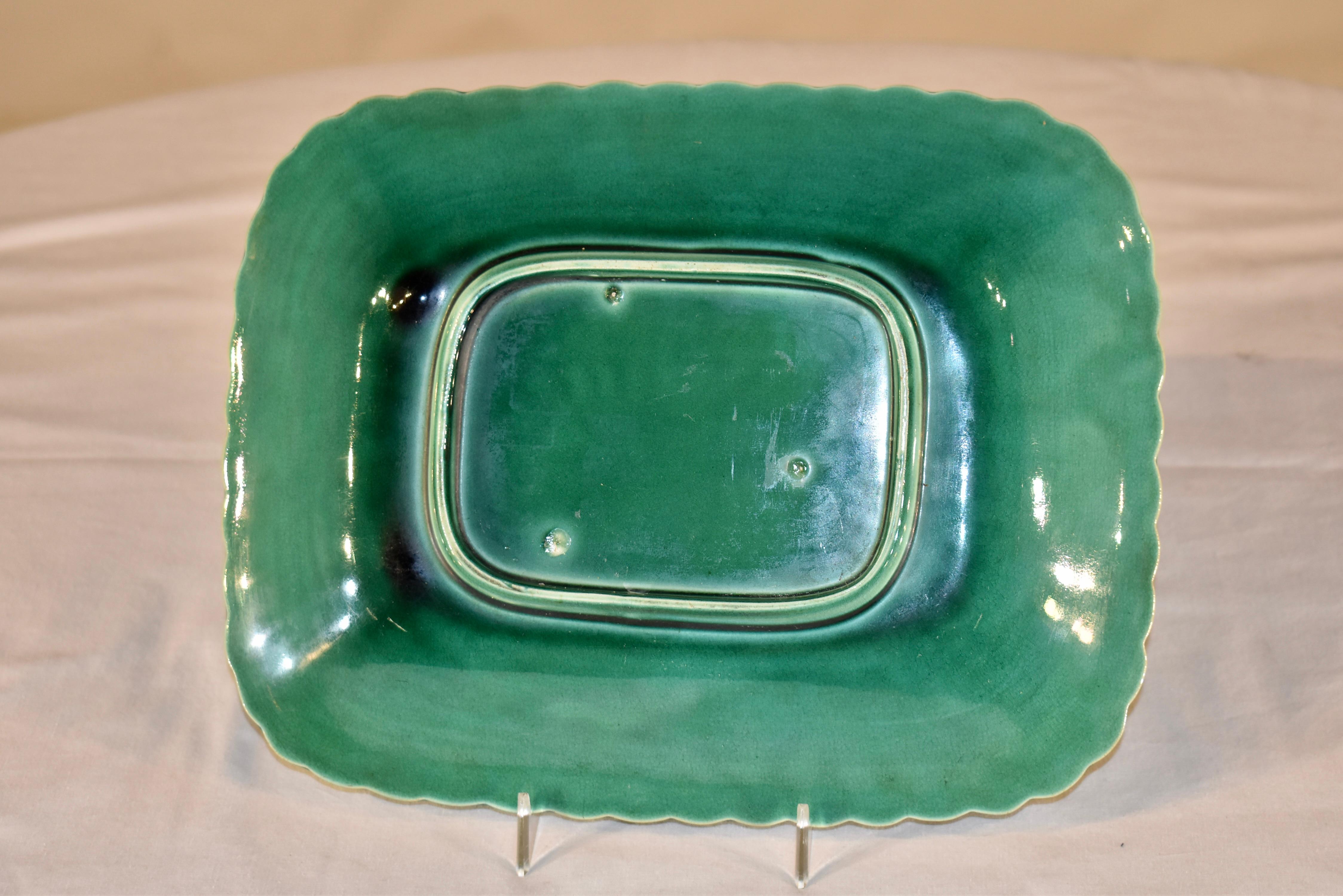 19th Century English Majolica Tray In Good Condition In High Point, NC