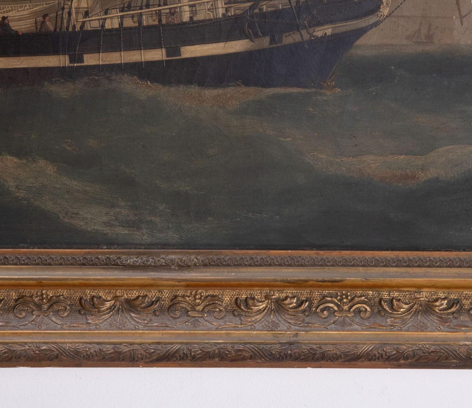 Tela Pittura ad olio di Marin del 19° secolo inglese in vendita