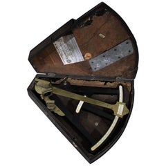 19th Century English Marine Surveyors Brass Sextant by Spencer Browning & Co.