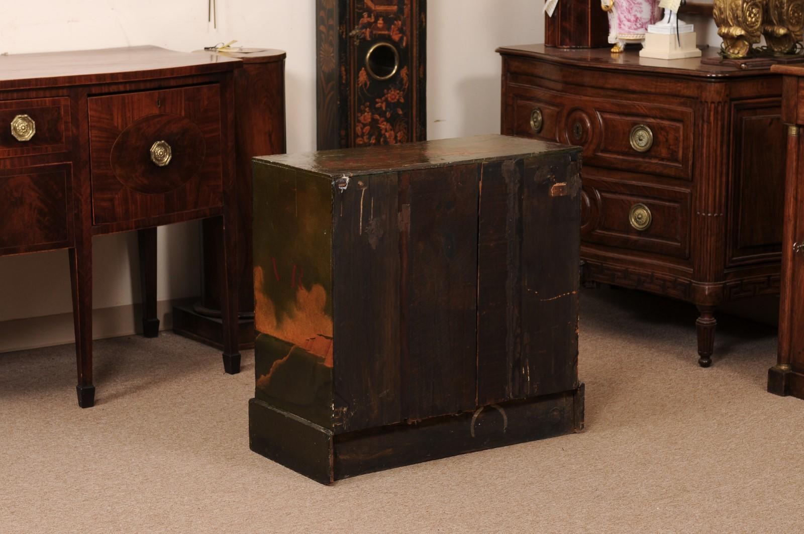 19th Century English Maritime Painted Chest with Sailors & 3 Drawers For Sale 6