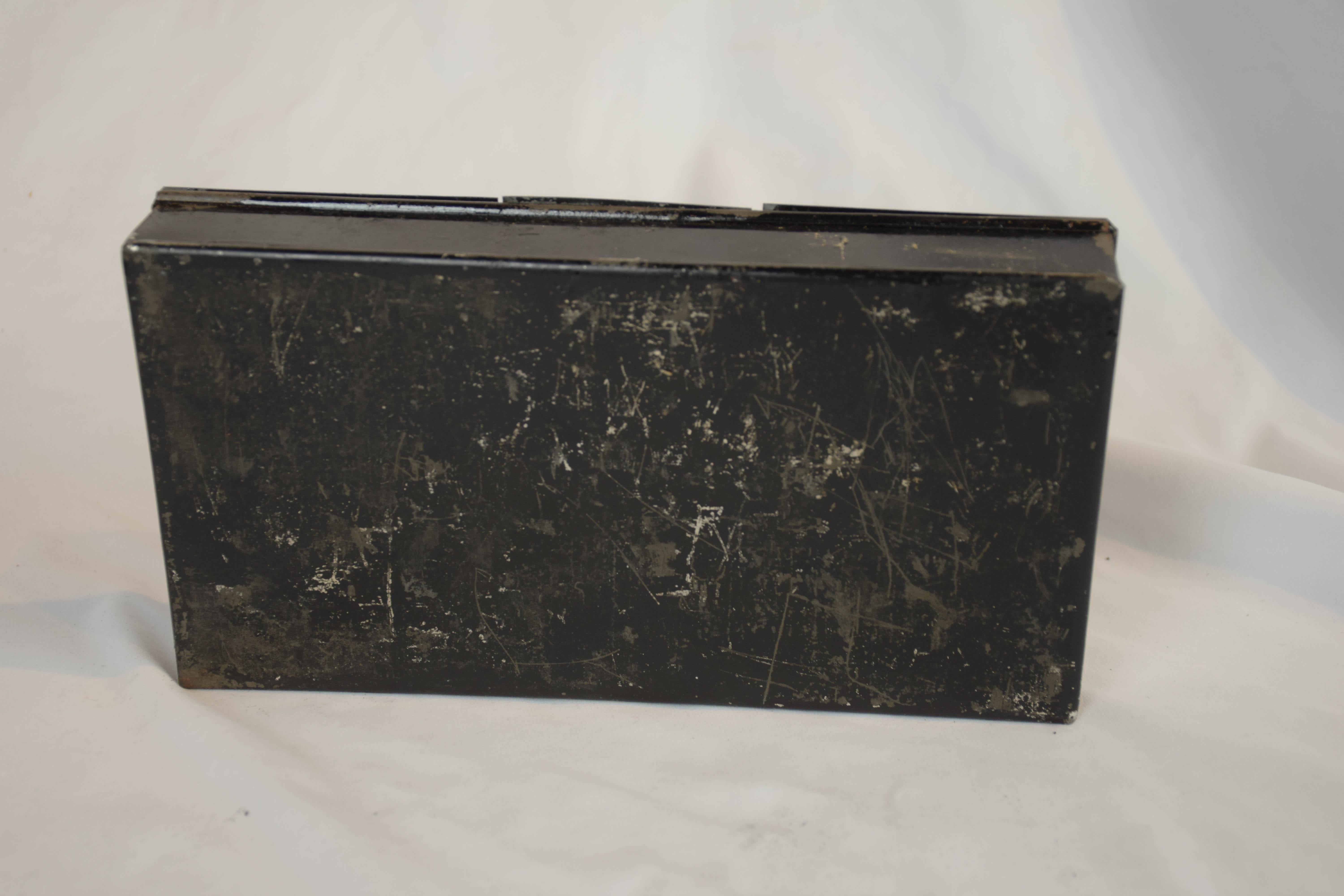 19th Century English Metal Cash Box 4