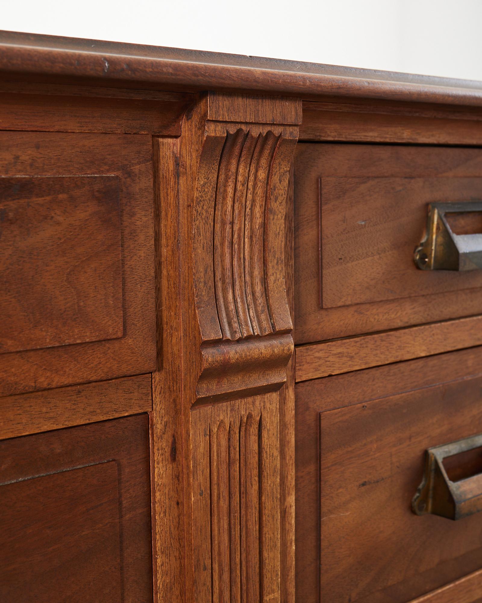 19th Century English Millinery Haberdashery Hardwood Apothecary Cabinet  For Sale 7