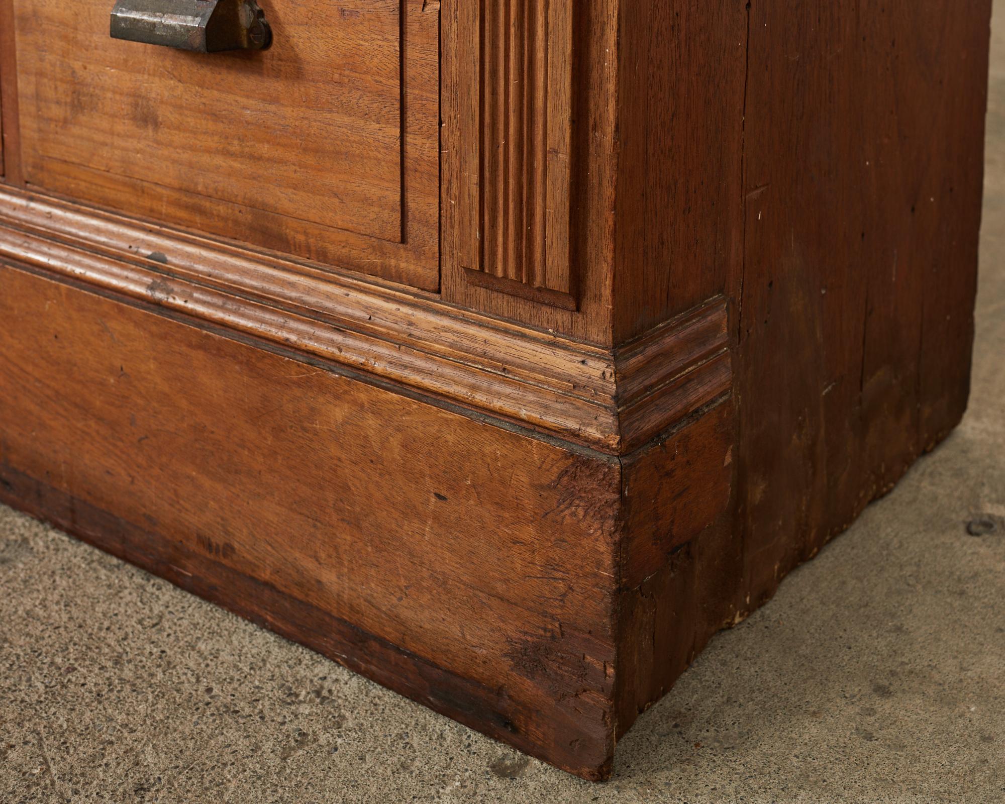 19th Century English Millinery Haberdashery Hardwood Apothecary Cabinet  For Sale 11