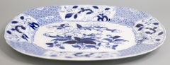 19th Century English Minton Flow Blue Transferware Ironstone Serving Platter