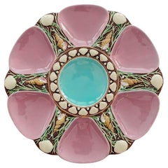 19th Century English Minton Majolica Oyster Plate