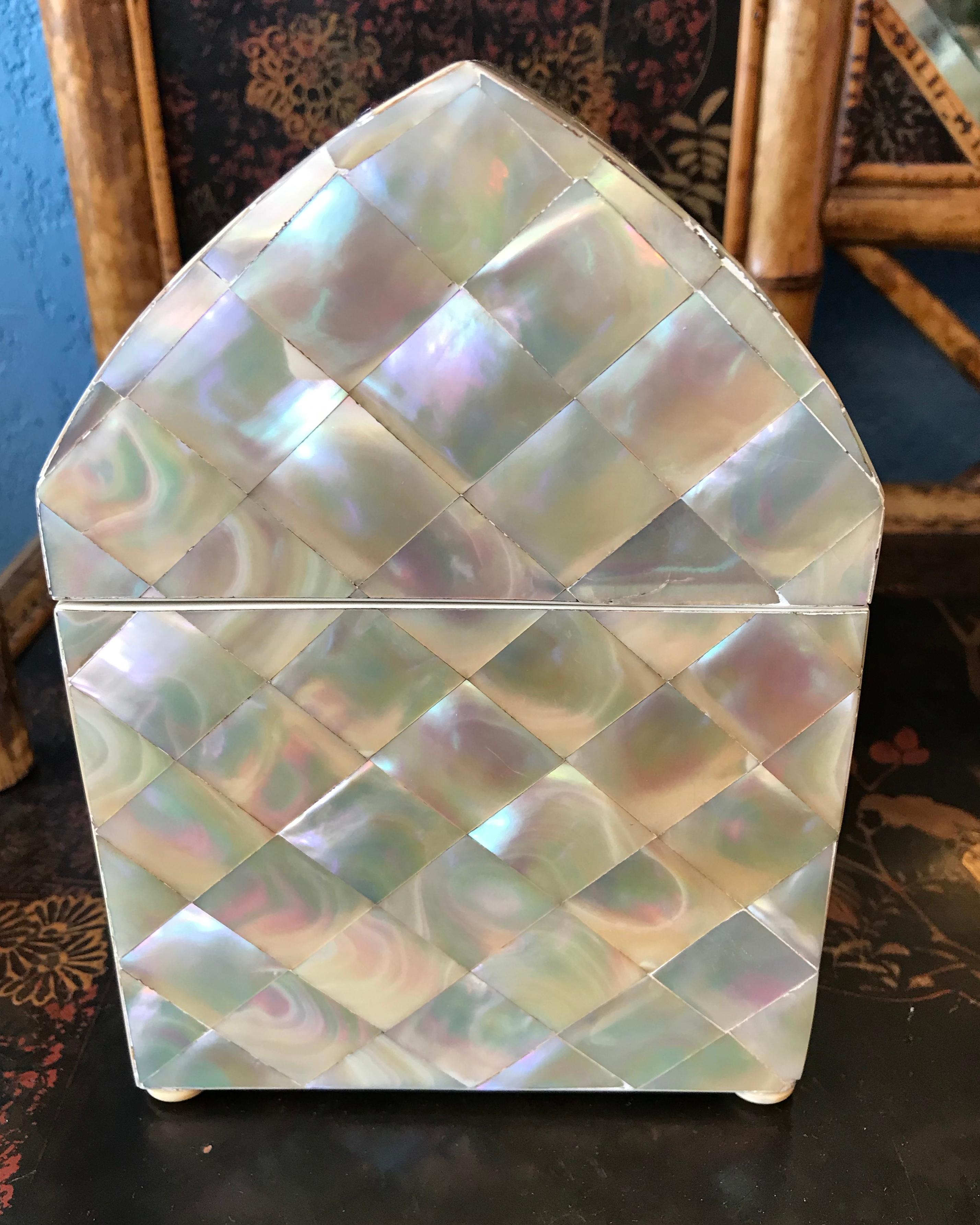 19TH Century English Mother of Pearl Tea Caddy 6