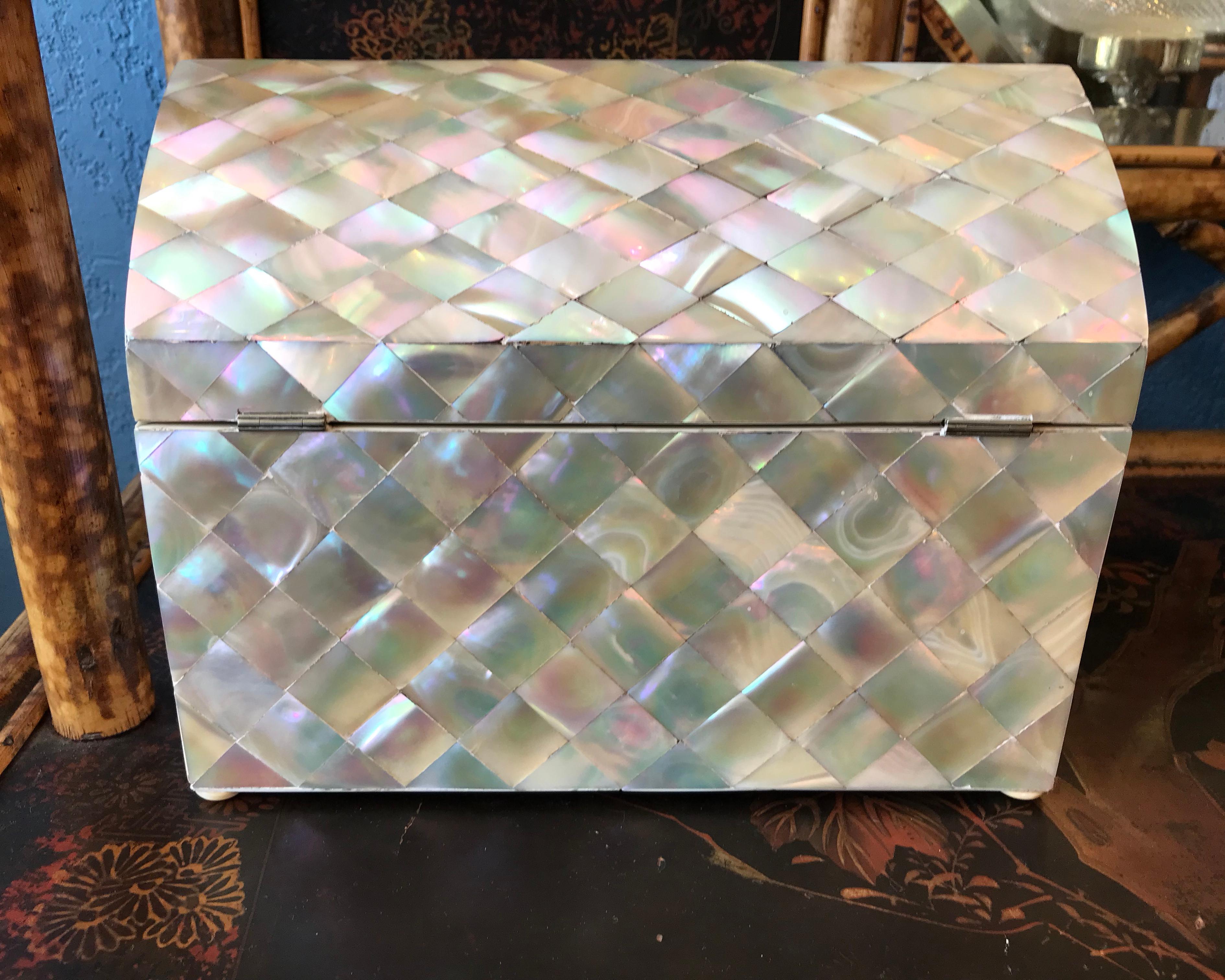 19TH Century English Mother of Pearl Tea Caddy 7