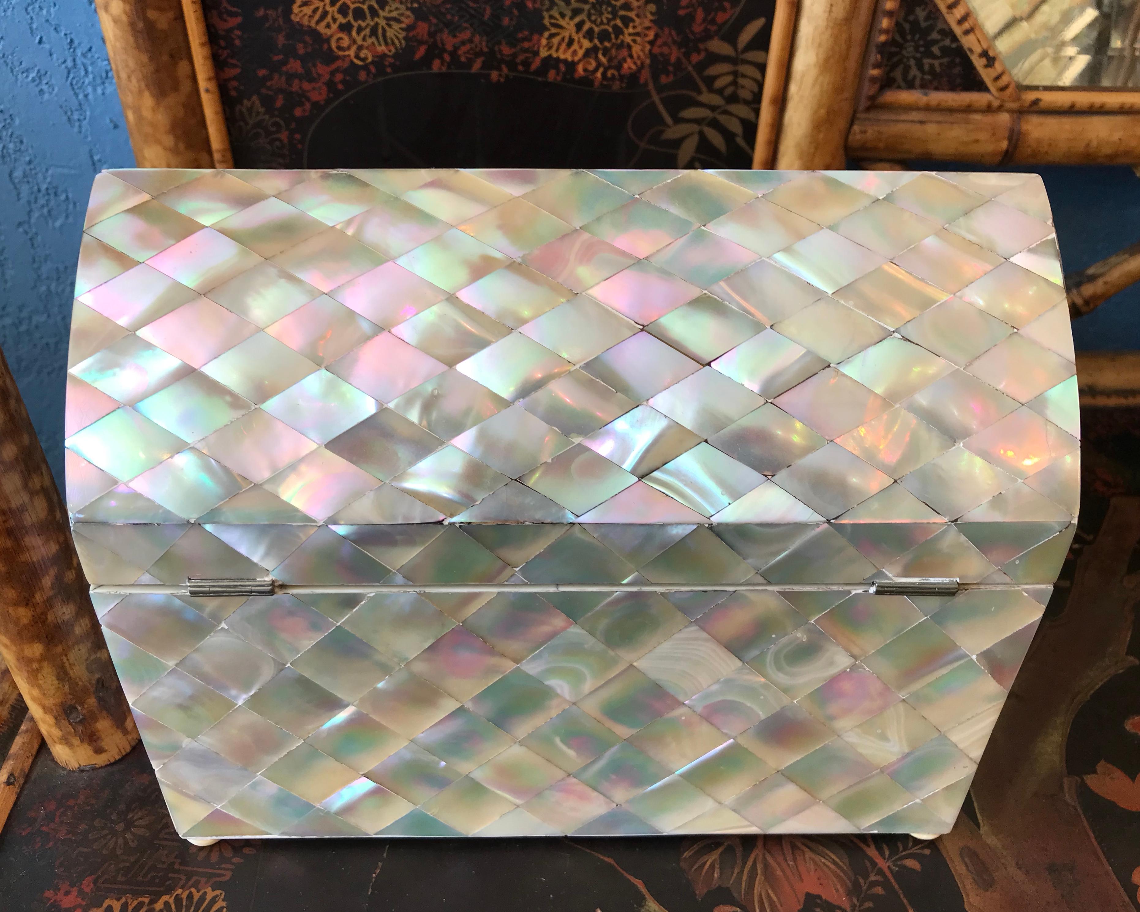 19TH Century English Mother of Pearl Tea Caddy 8