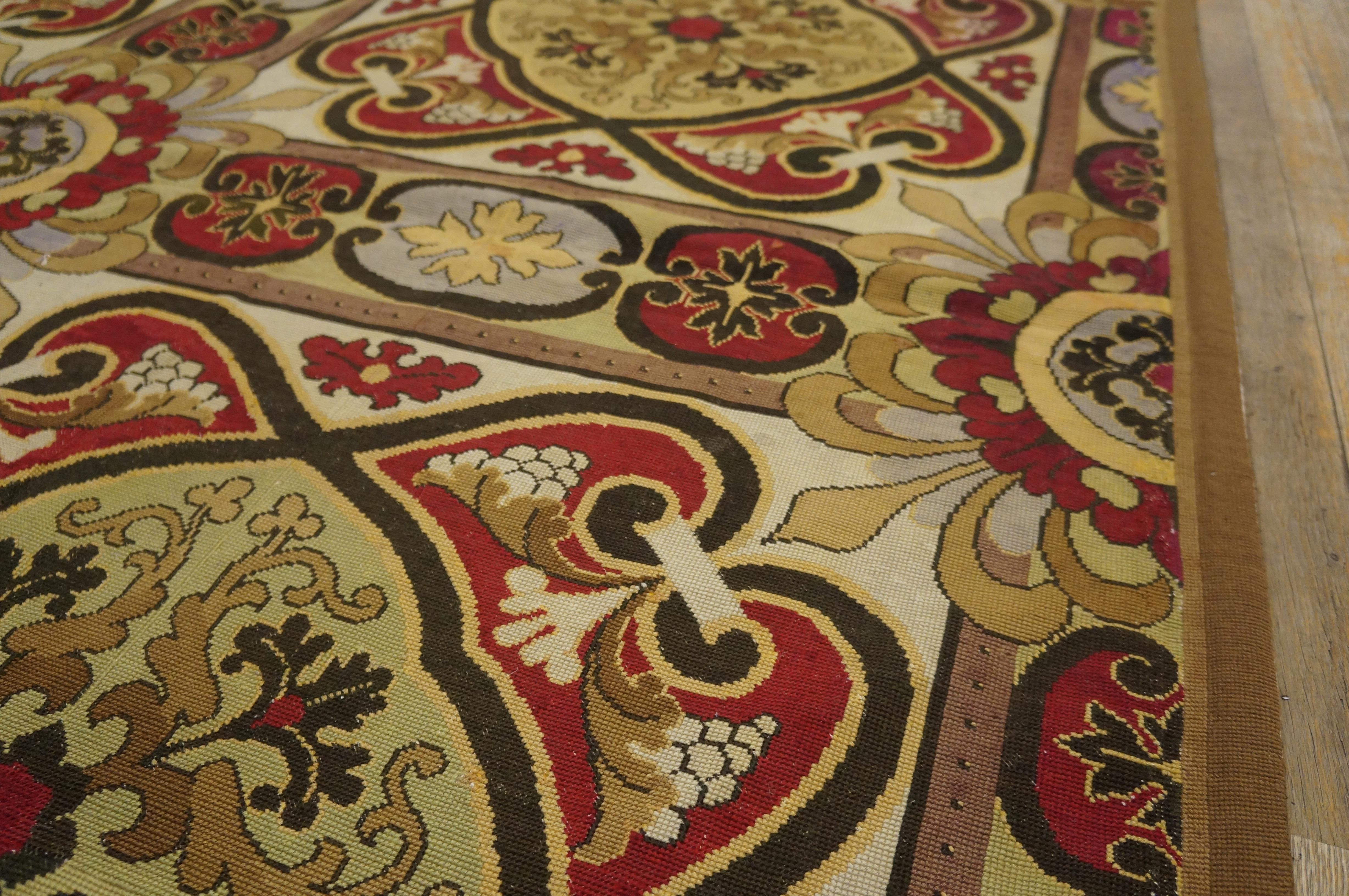 Englischer Nadelspitze-Teppich aus dem 19. Jahrhundert ( 6'4