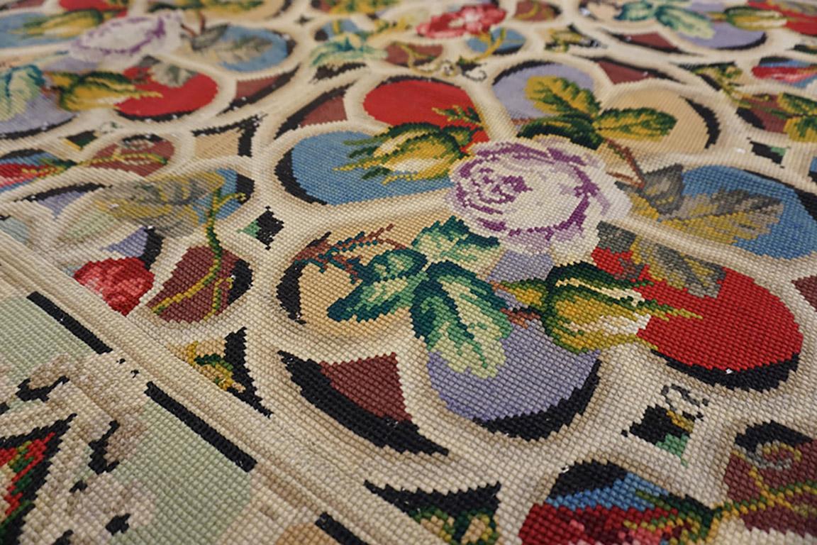 Tissé à la main Tapis à l'aiguille anglais du 19e siècle en vente
