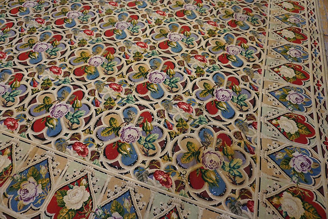 Fin du XIXe siècle Tapis à l'aiguille anglais du 19e siècle en vente