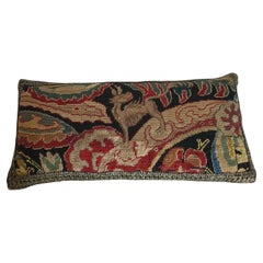 19th Century English Needlepoint/Pedipoint Pillow