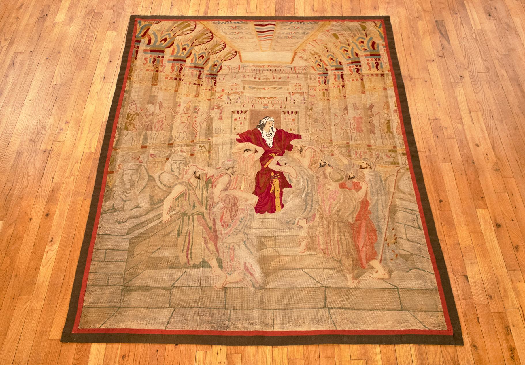 Englischer Wandteppich mit Gobelinstickerei aus dem 19. Jahrhundert, mit der Königin von Sheba (Handgewebt) im Angebot