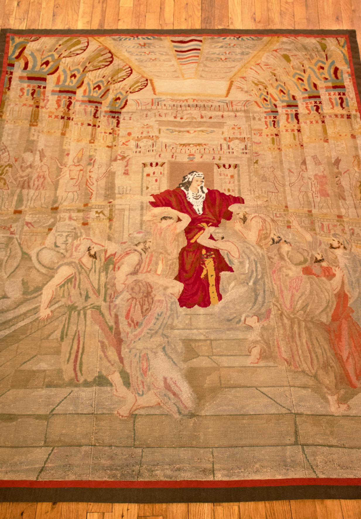Englischer Wandteppich mit Gobelinstickerei aus dem 19. Jahrhundert, mit der Königin von Sheba im Angebot 2