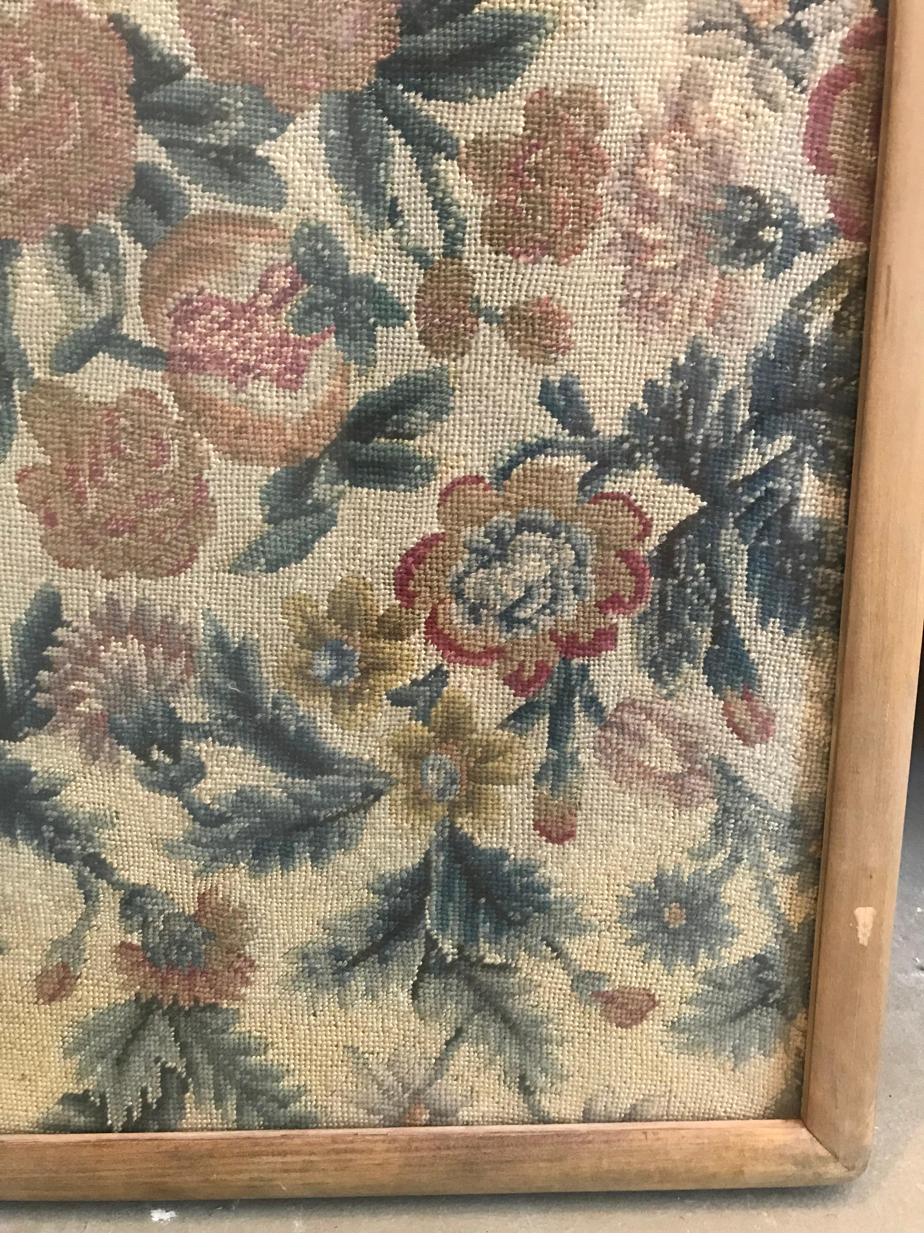 19th Century English Needlework Fragment In Good Condition For Sale In Boston, MA