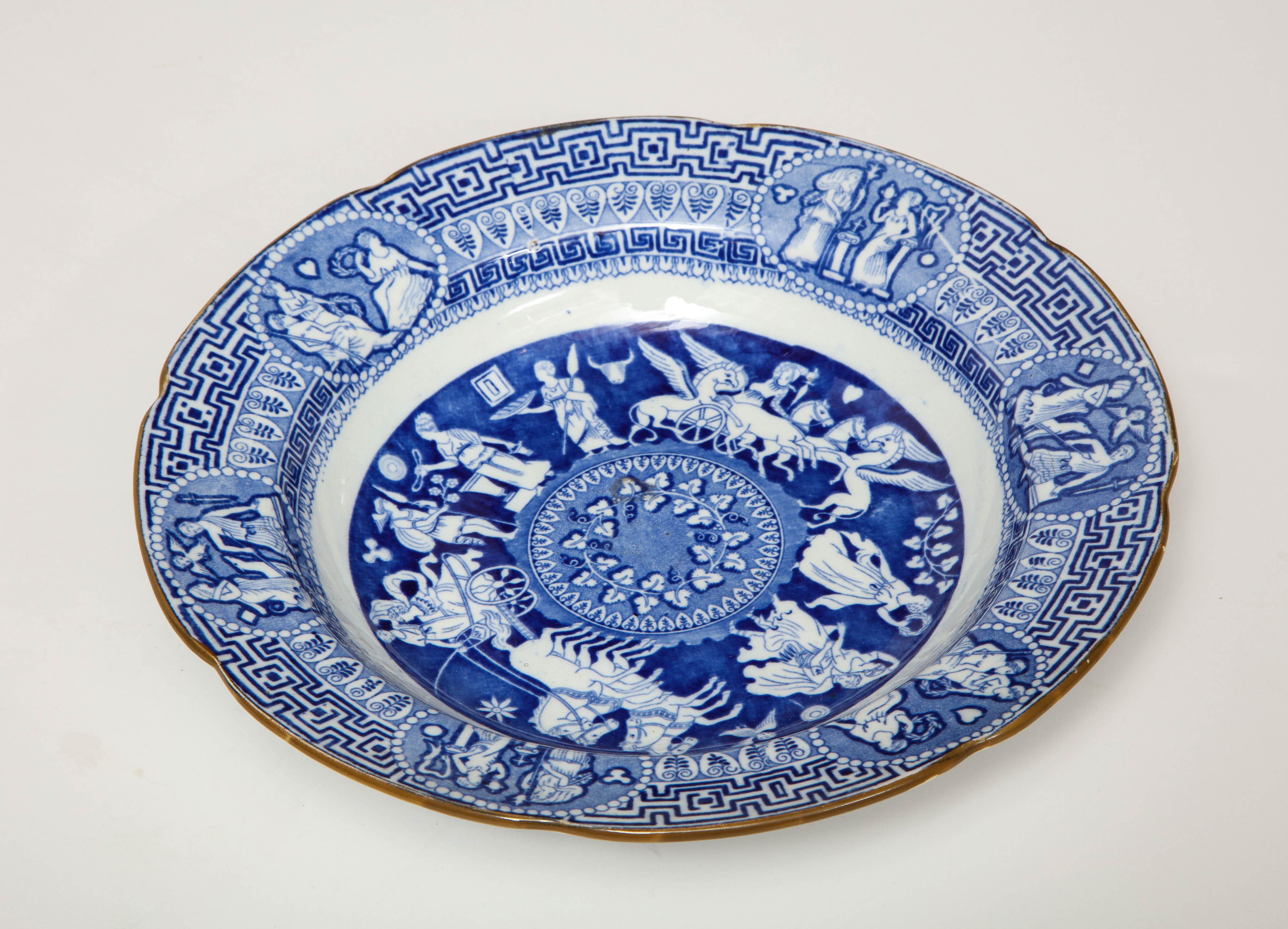 19th Century English Neoclassical Soup Plate, Possibly Spode For Sale 5