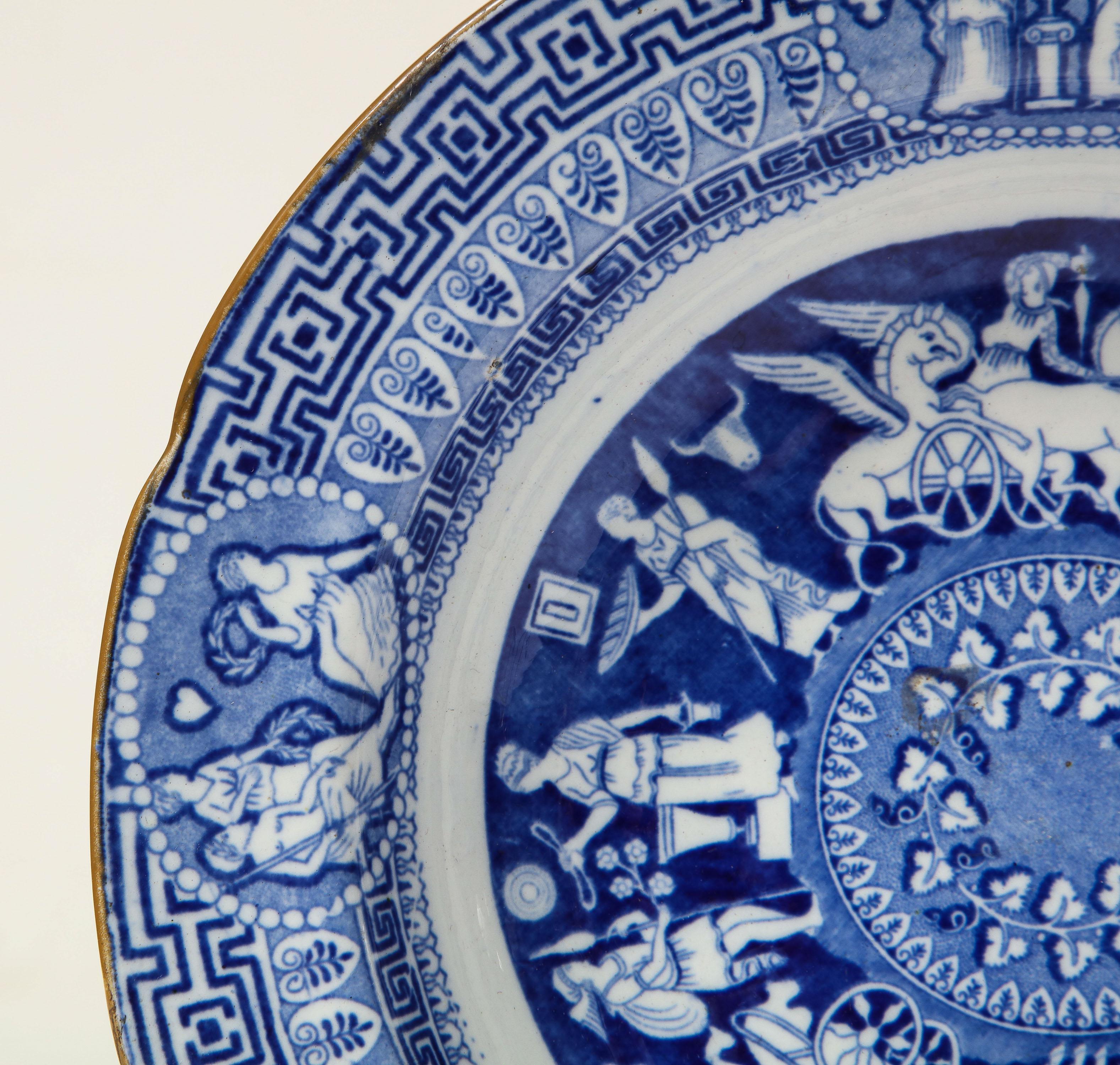 19th Century English Neoclassical Soup Plate, Possibly Spode For Sale 1