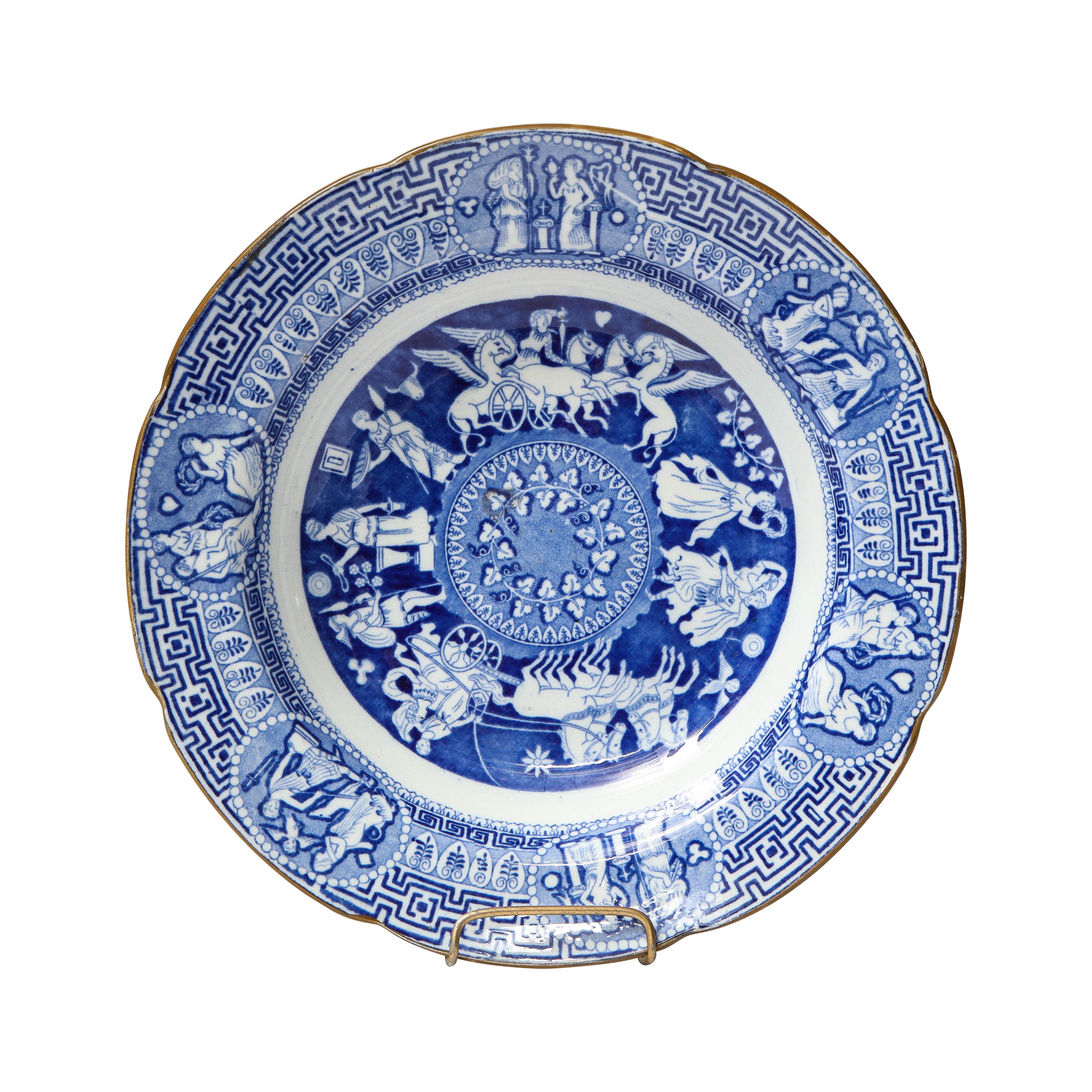 19th Century English Neoclassical Soup Plate, Possibly Spode For Sale