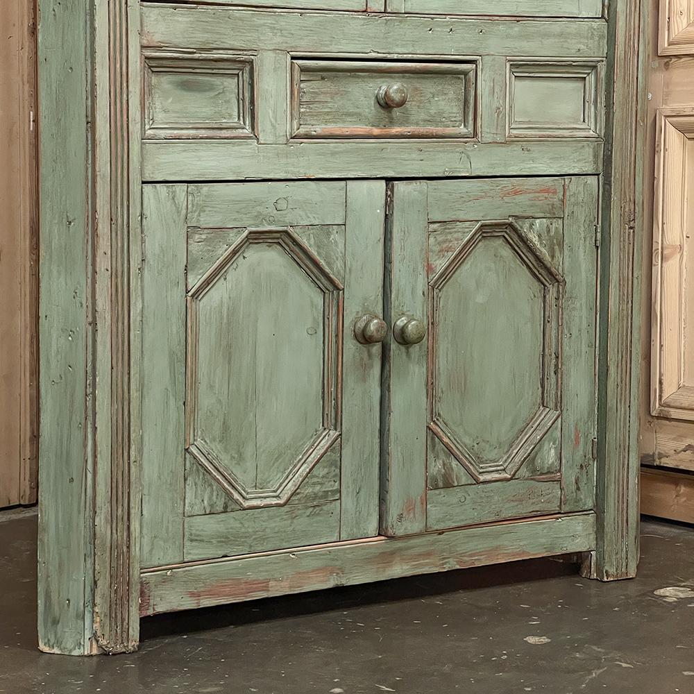 19th Century English Neoclassical Painted Corner Cabinet, Bookcase 6