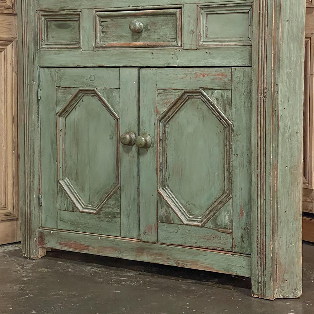19th Century English Neoclassical Painted Corner Cabinet, Bookcase 10