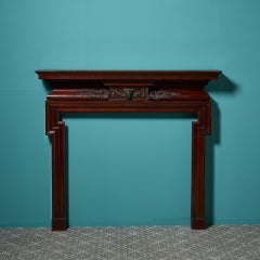 19th Century English Neoclassical Style Mahogany Fireplace