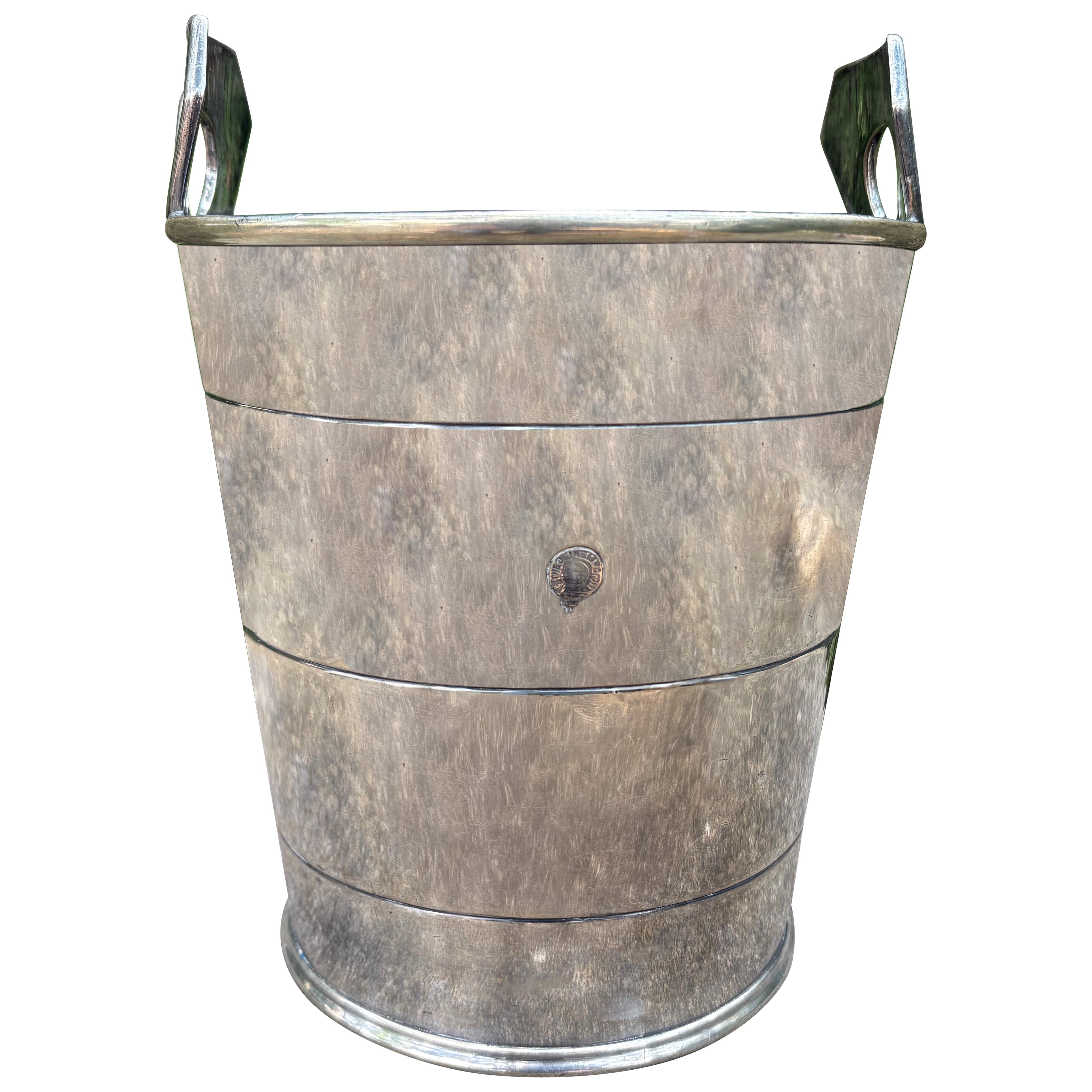 19th Century English Nickel Silver Champagne Bucket For Sale