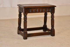 19th Century English Oak and Elm Joint Stool