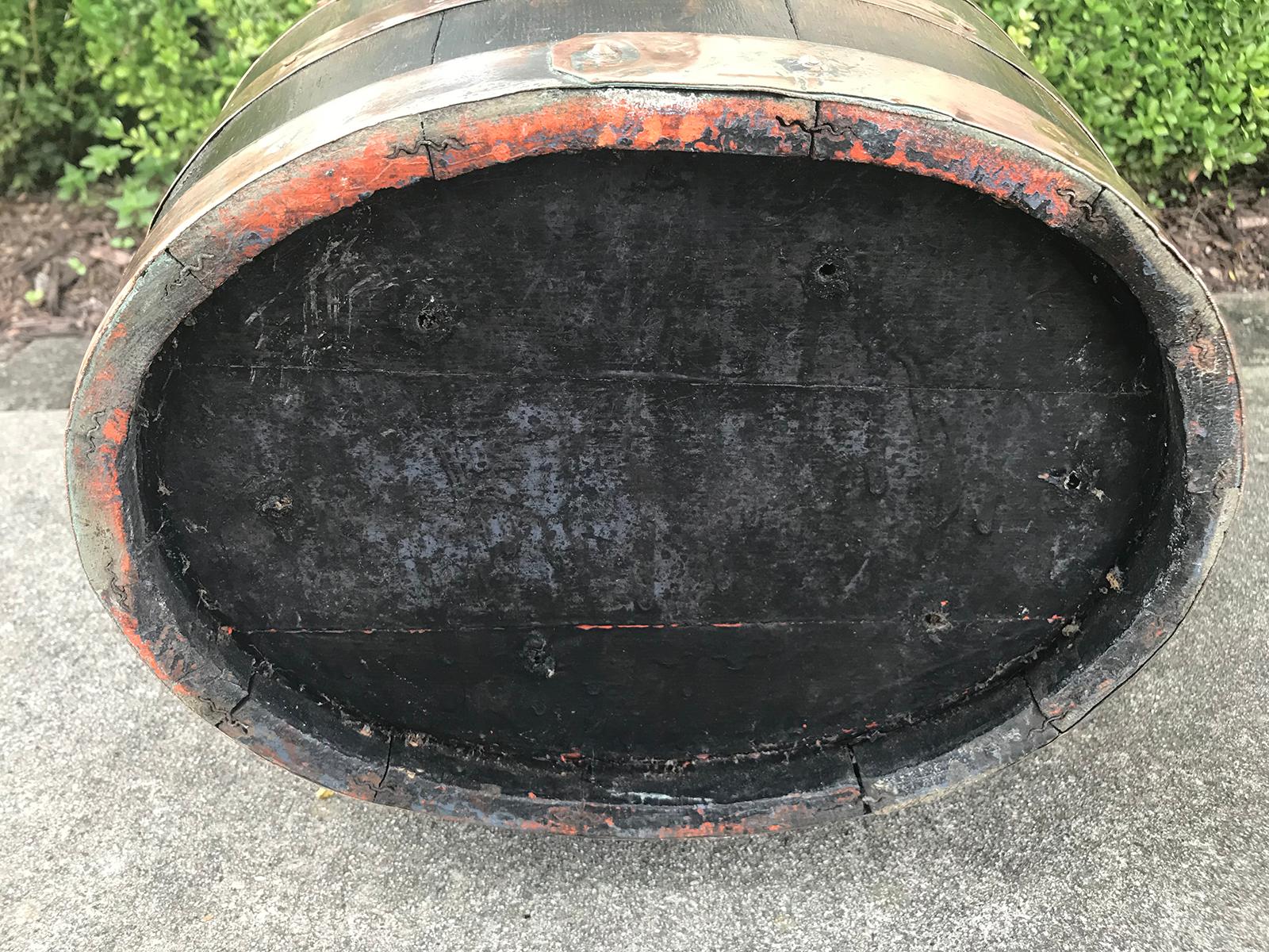 19th Century English Oak Barrel with Crest 6