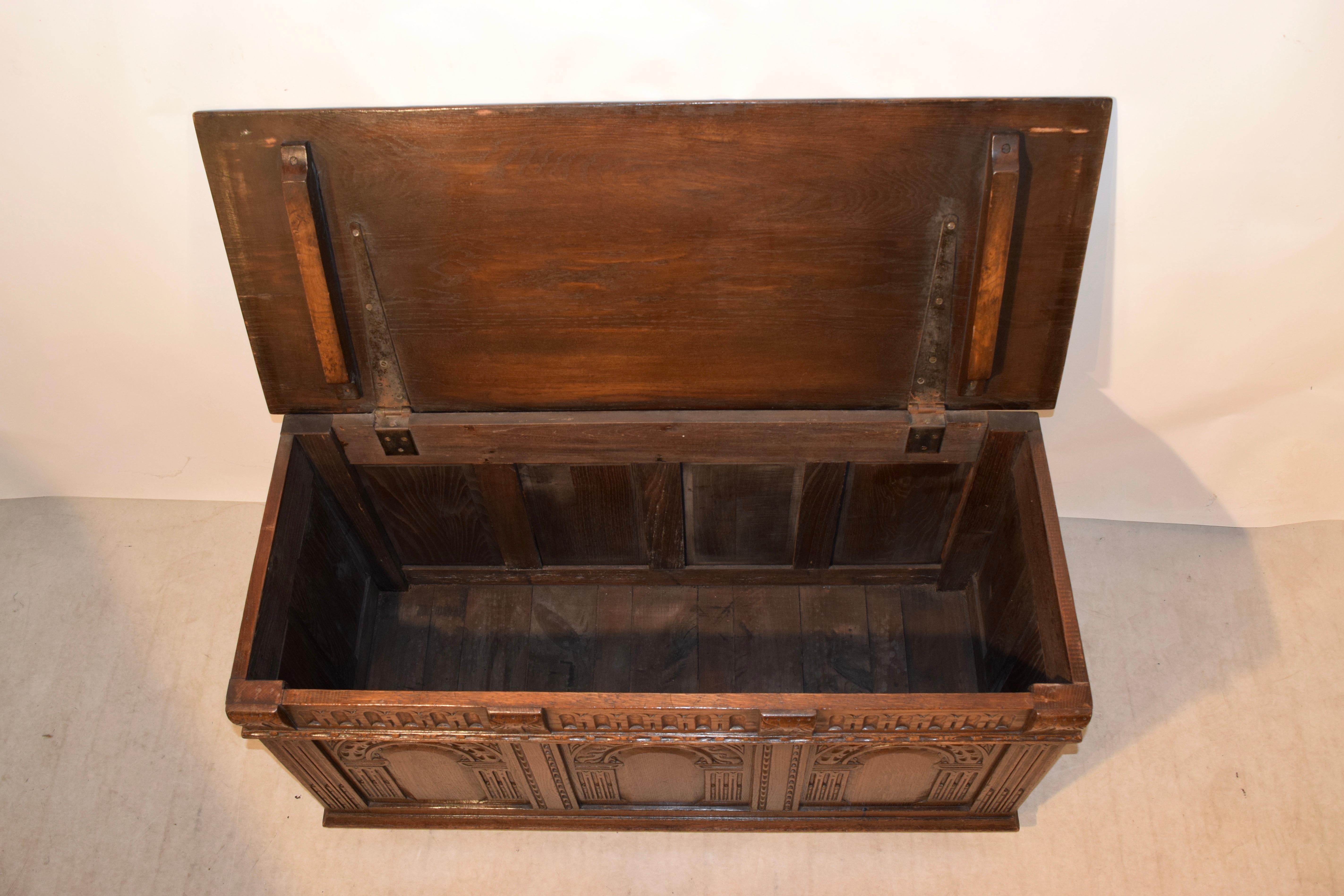 19th Century English Oak Blanket Chest 2