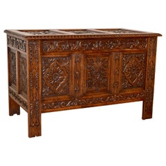 19th Century English Oak Blanket Chest