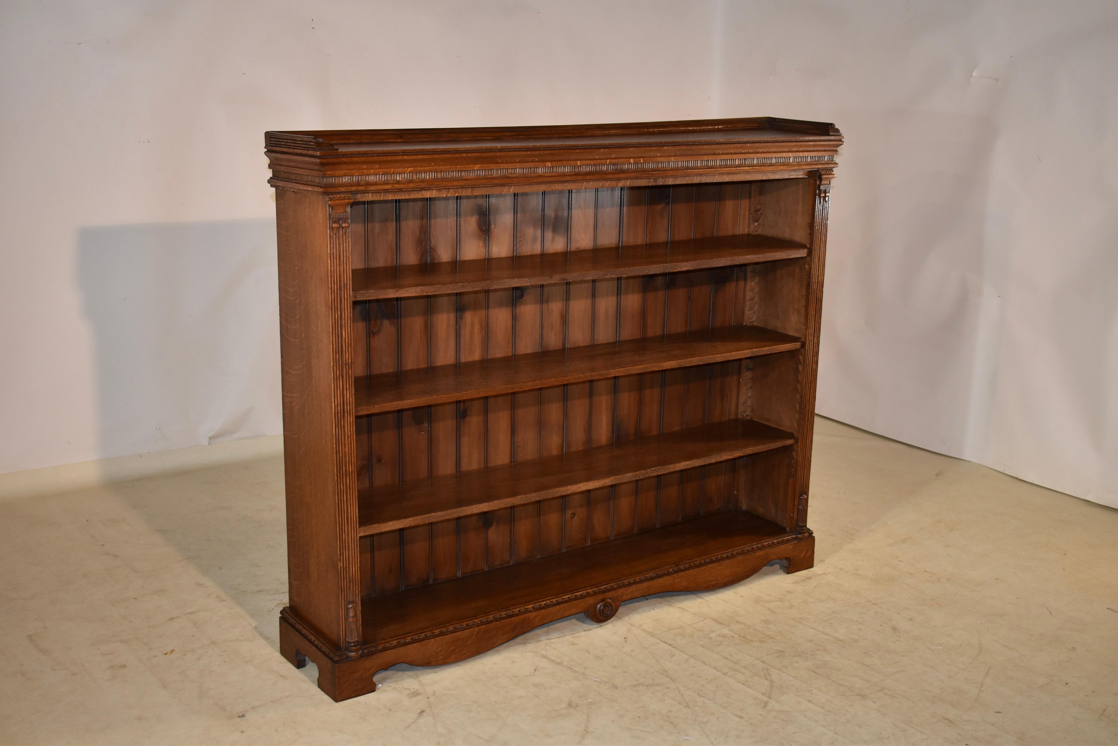 Victorian 19th Century English Oak Bookcase For Sale