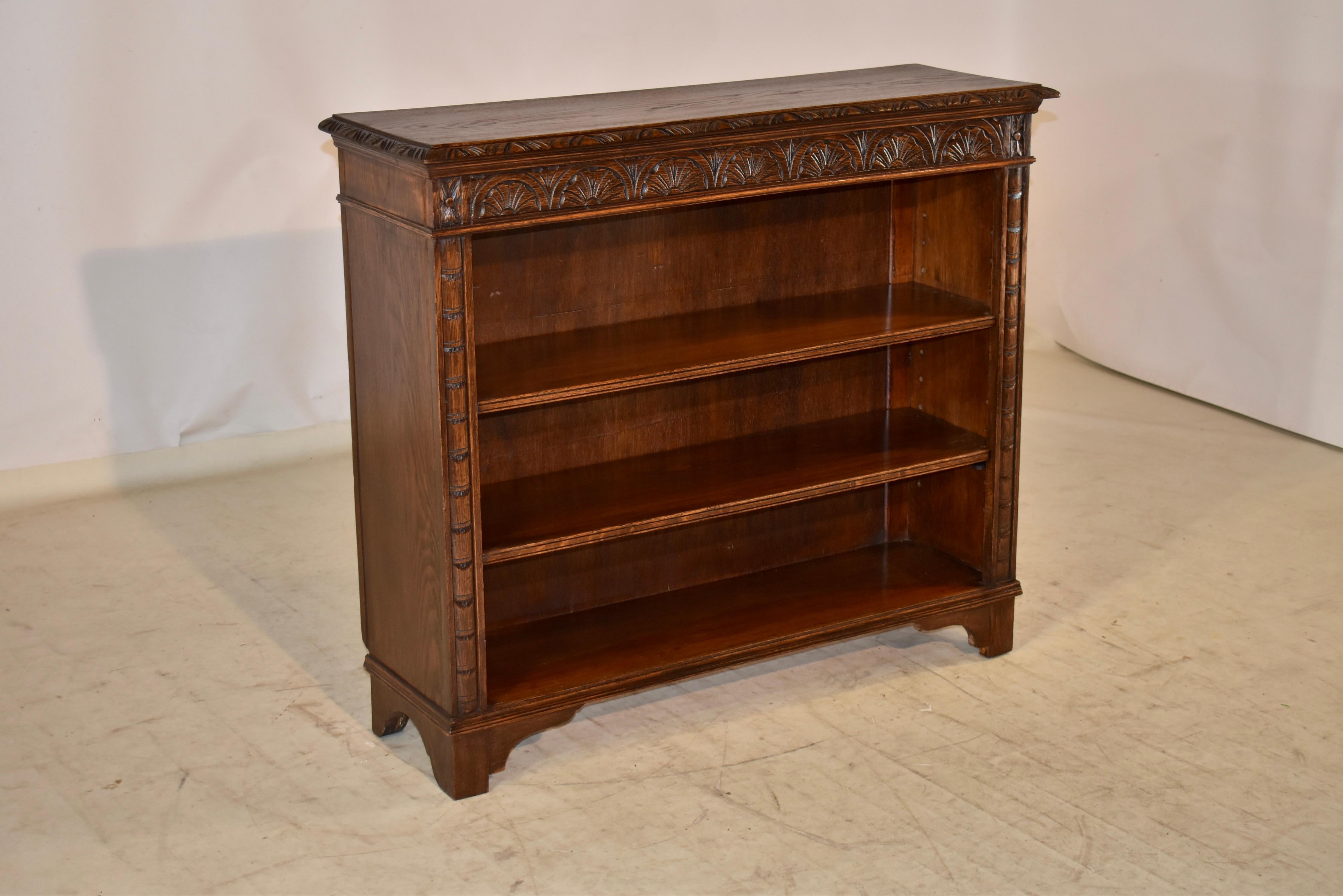 Victorian 19th Century English Oak Bookcase For Sale
