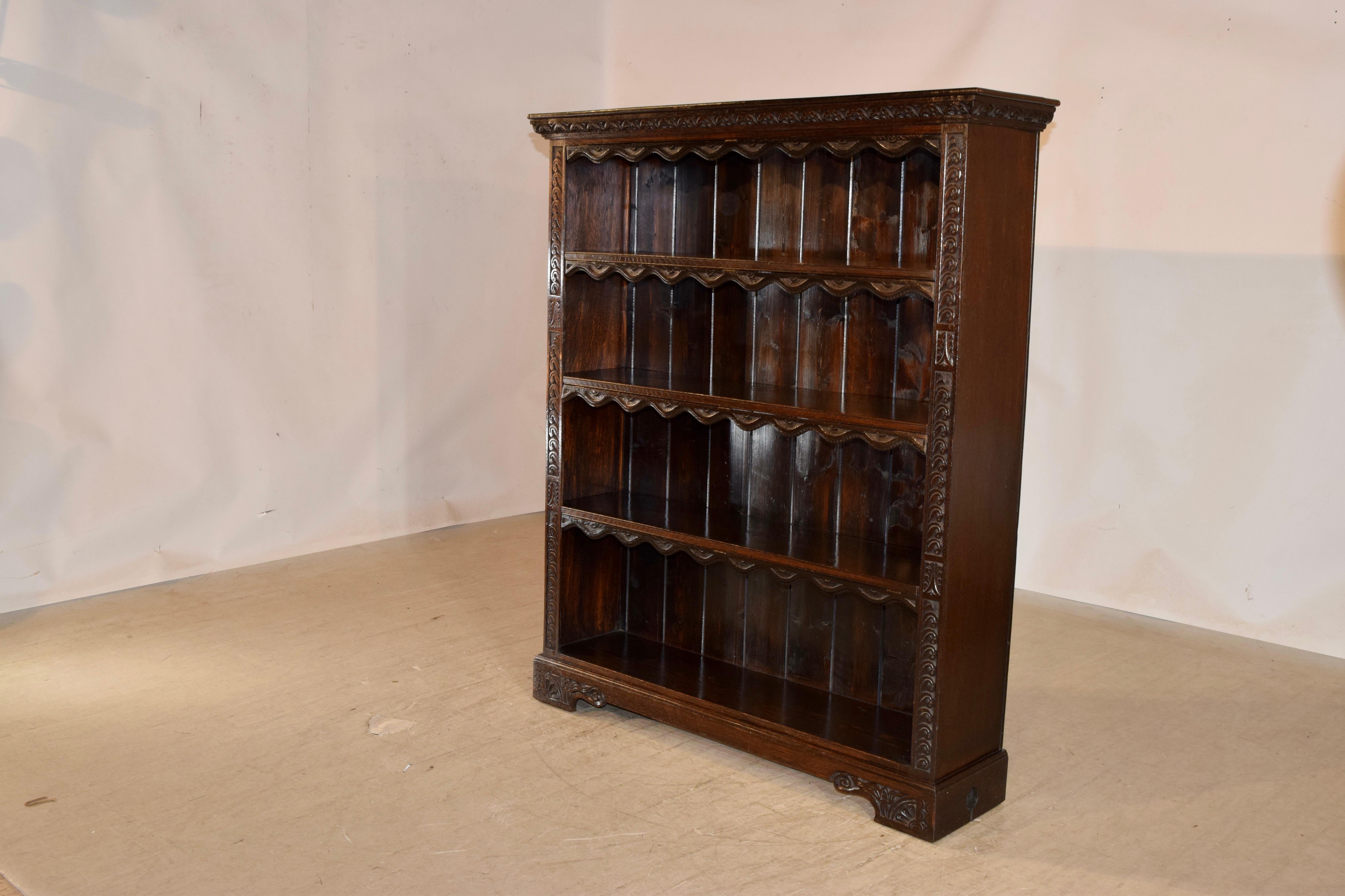 19th Century English Oak Bookcase In Good Condition In High Point, NC