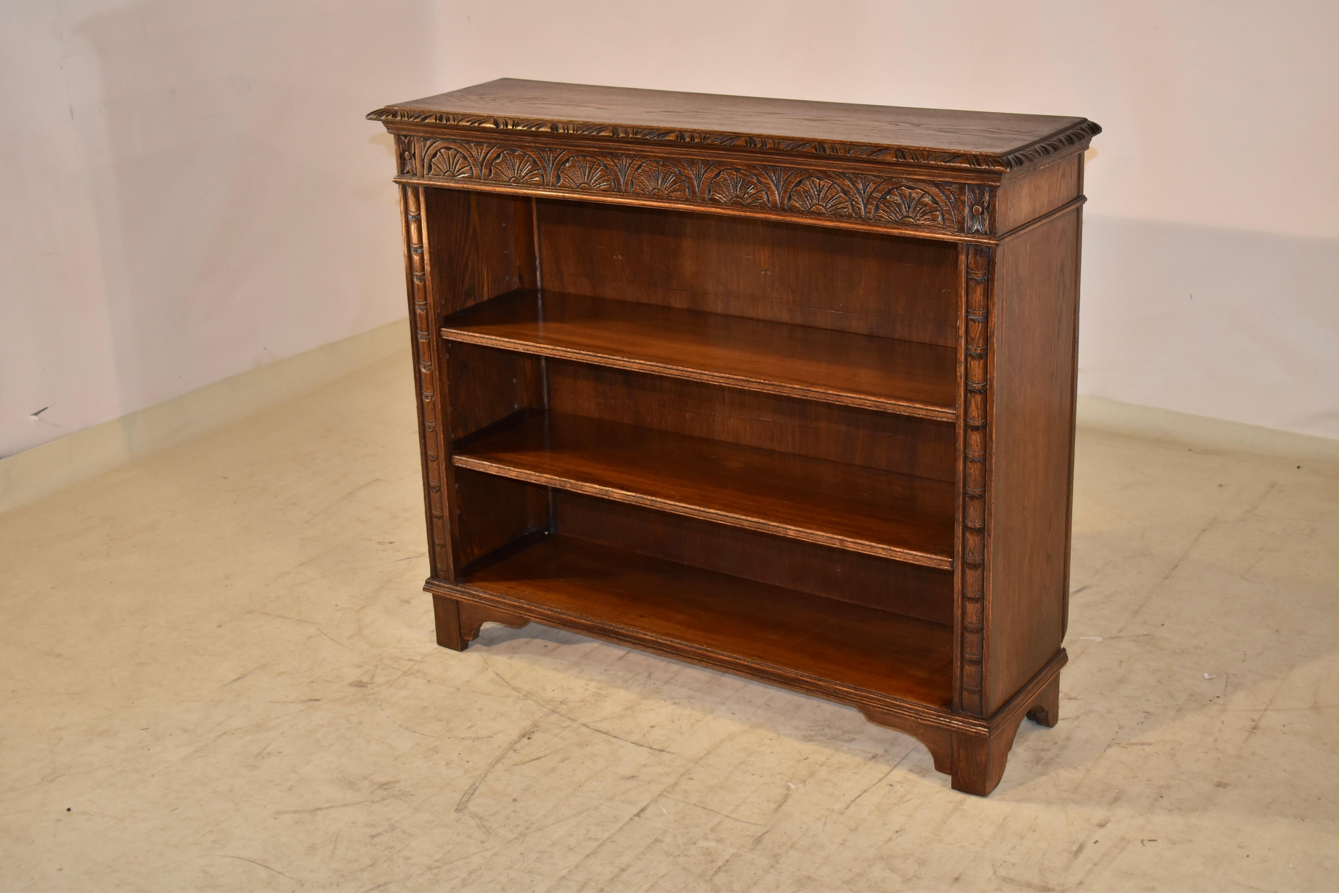 19th Century English Oak Bookcase In Good Condition For Sale In High Point, NC