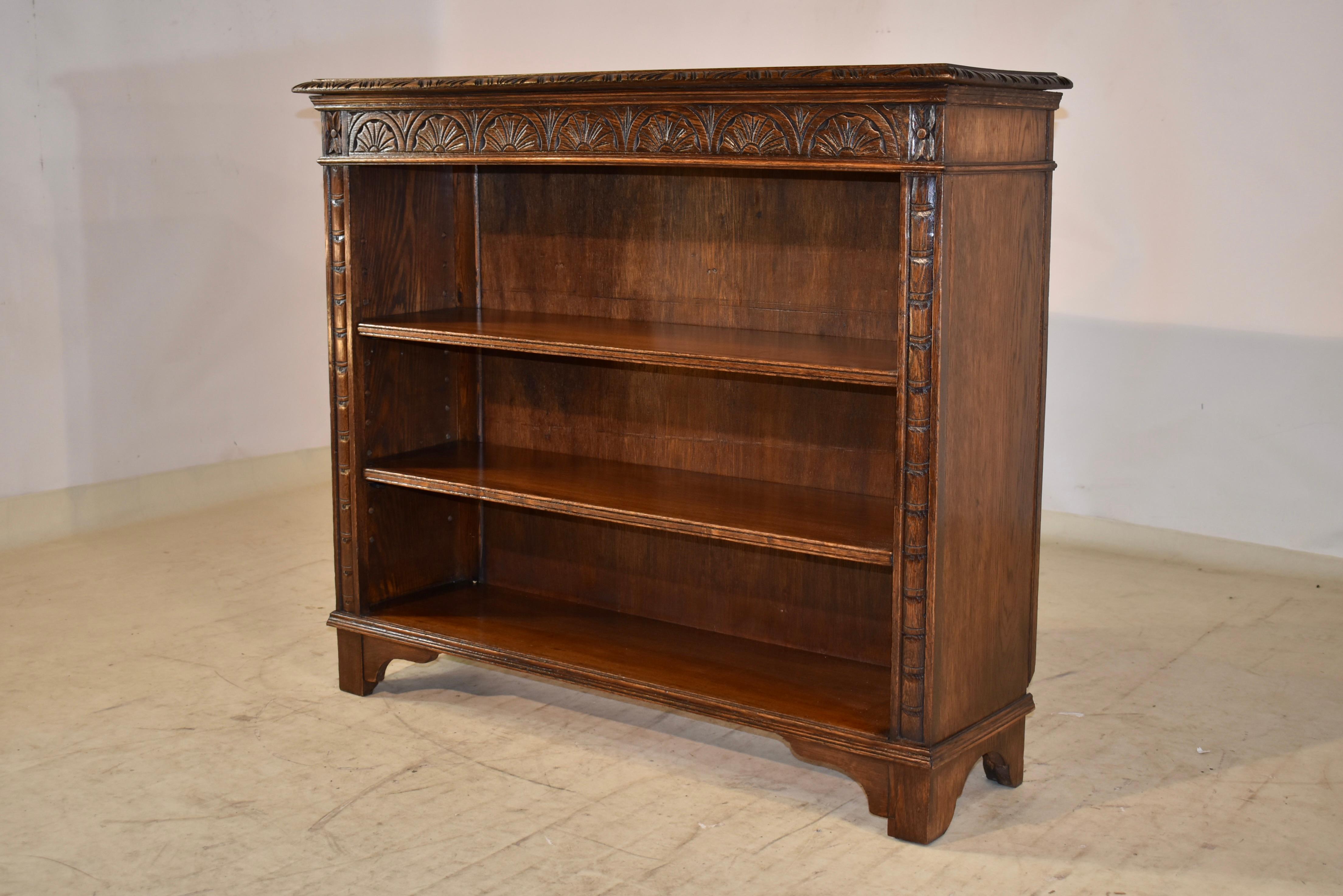 19th Century English Oak Bookcase For Sale 1