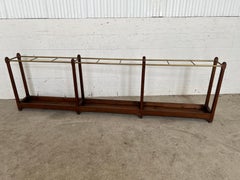 19th Century English Oak & Brass Cane / Umbrella Holder 8FT Victorian Hotel