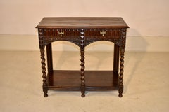19th Century English Oak Carved Console