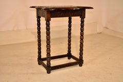 19th Century English Oak Carved Side Table