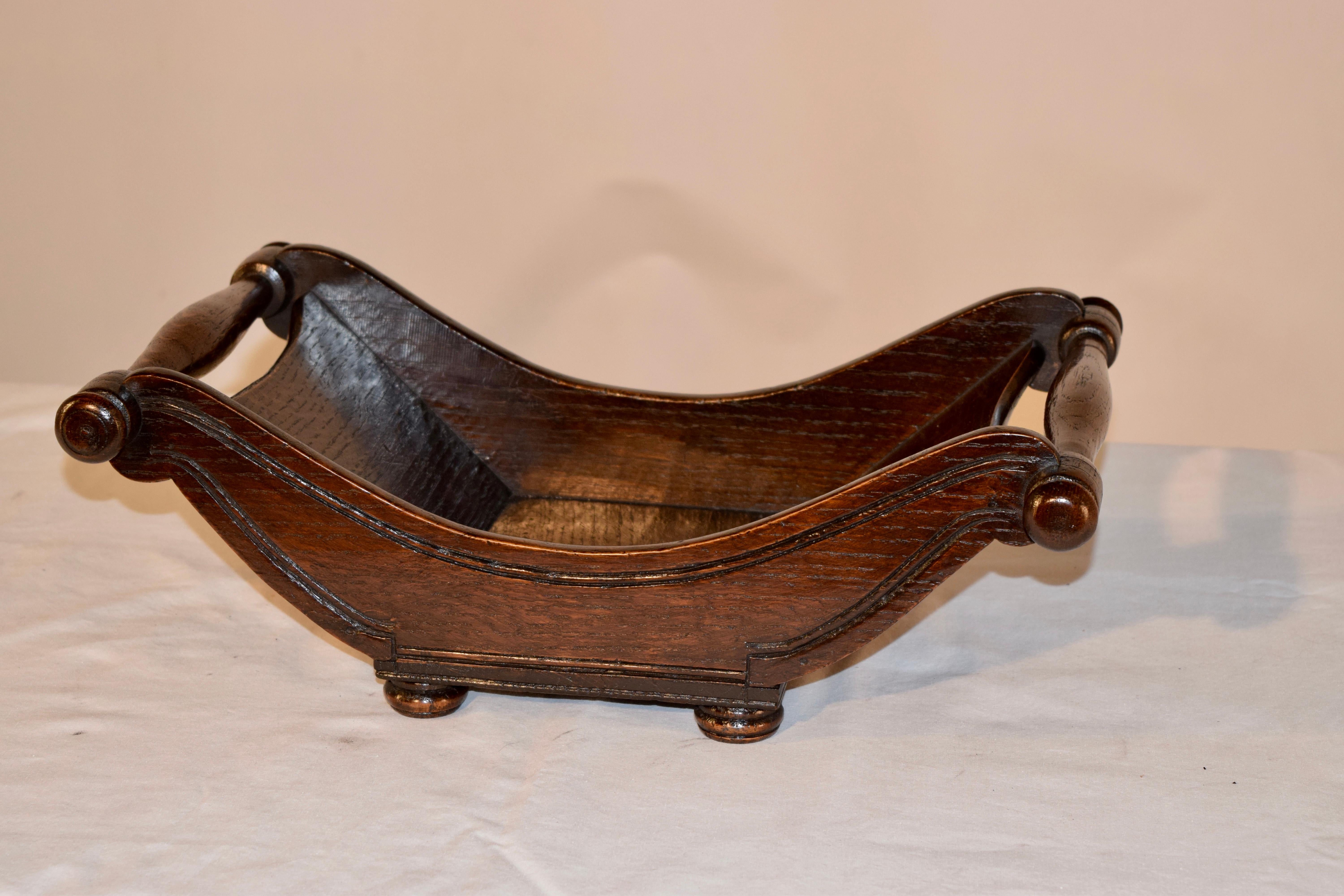 19th Century English Oak Cheese Cradle For Sale 5