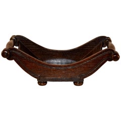 Antique 19th Century English Oak Cheese Cradle