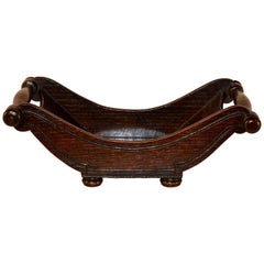 19th Century English Oak Cheese Cradle