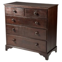 19th-century English oak chest of drawers Antique English chest of drawers from