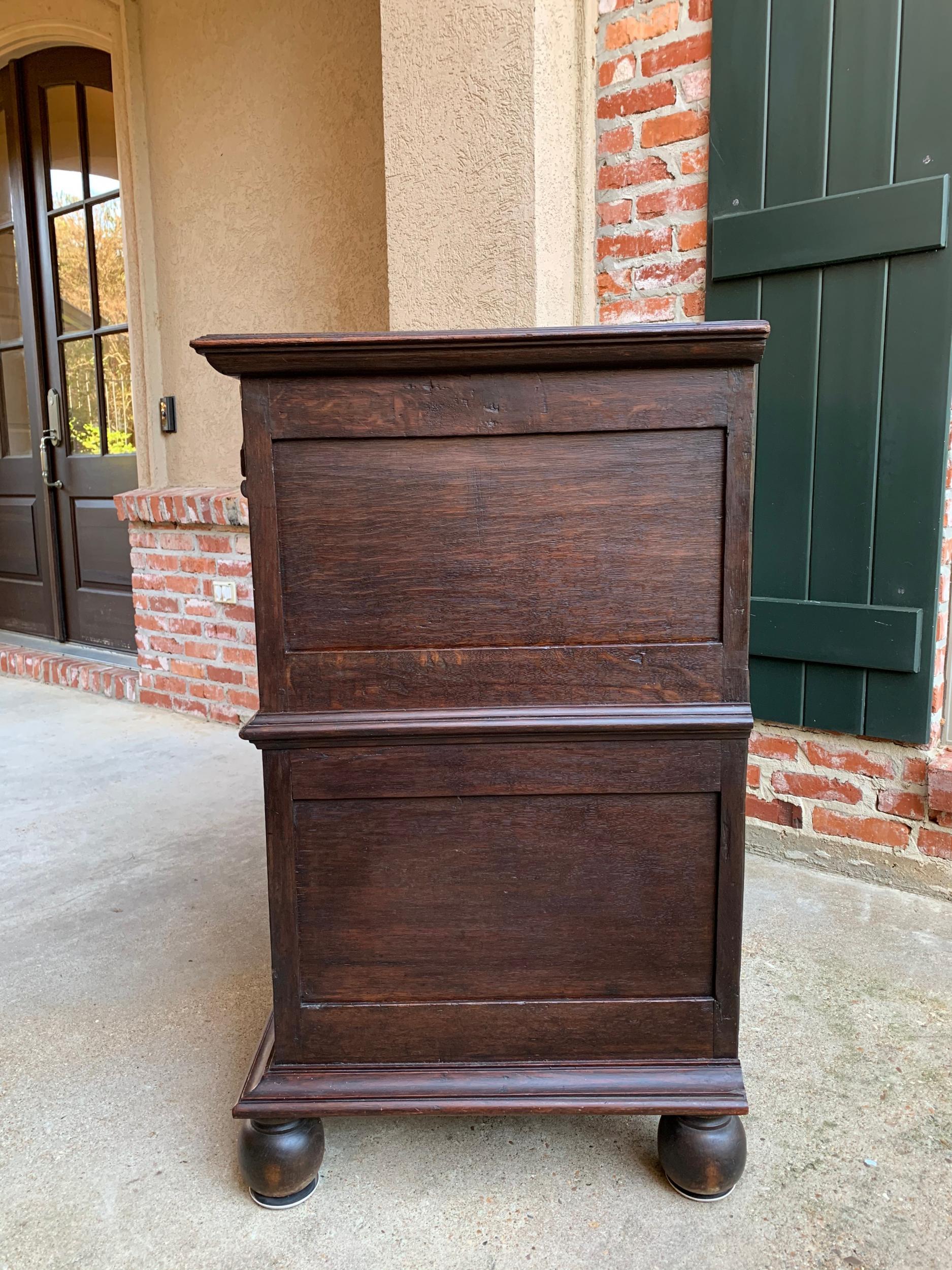 19th century English Oak Chest of Drawers Jacobean Cabinet Commode Sofa Table 3