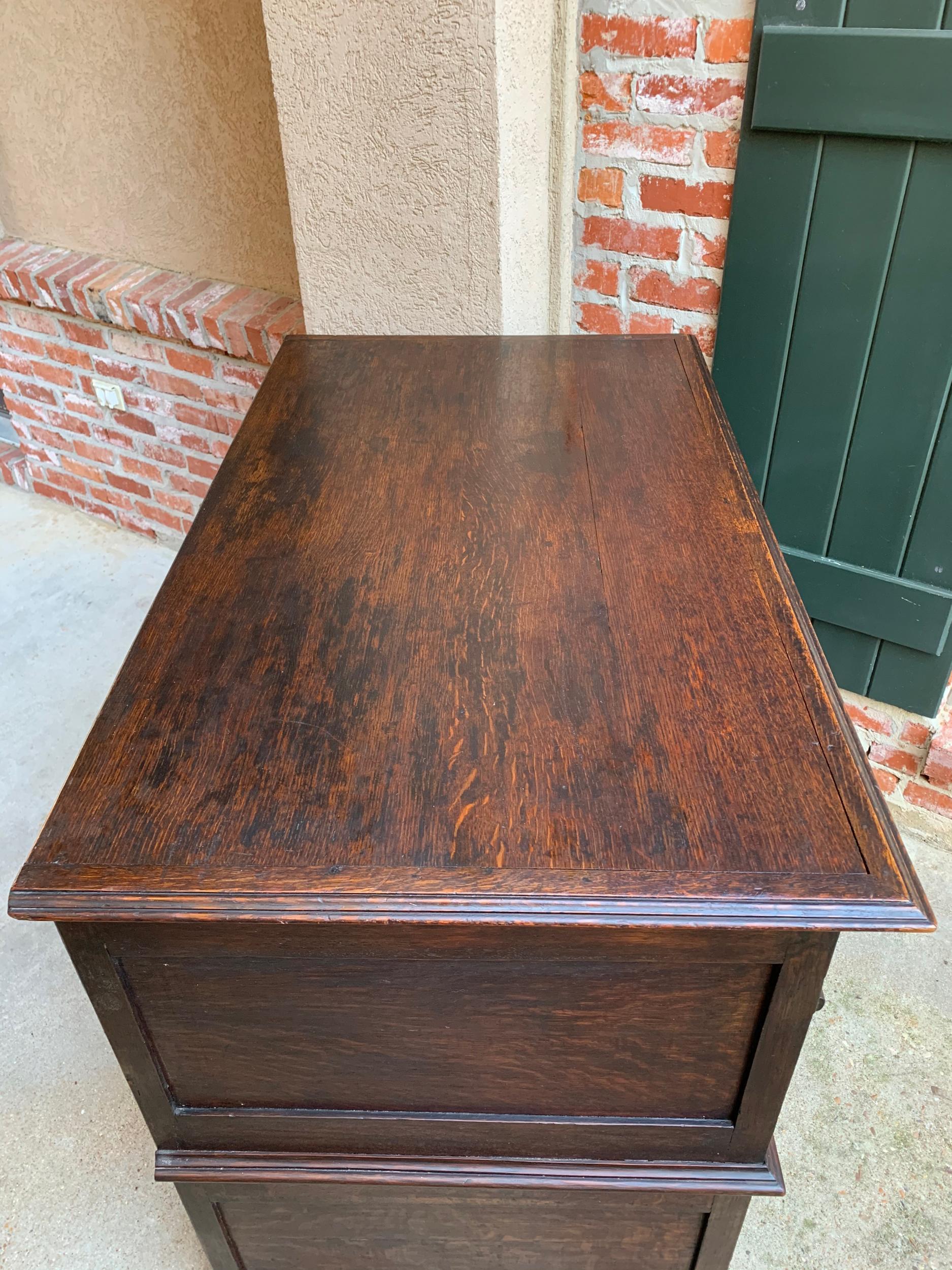 19th century English Oak Chest of Drawers Jacobean Cabinet Commode Sofa Table 12