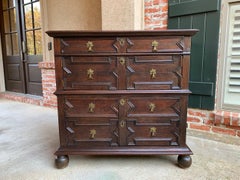 19th century English Oak Chest of Drawers Jacobean Cabinet Commode Sofa Table