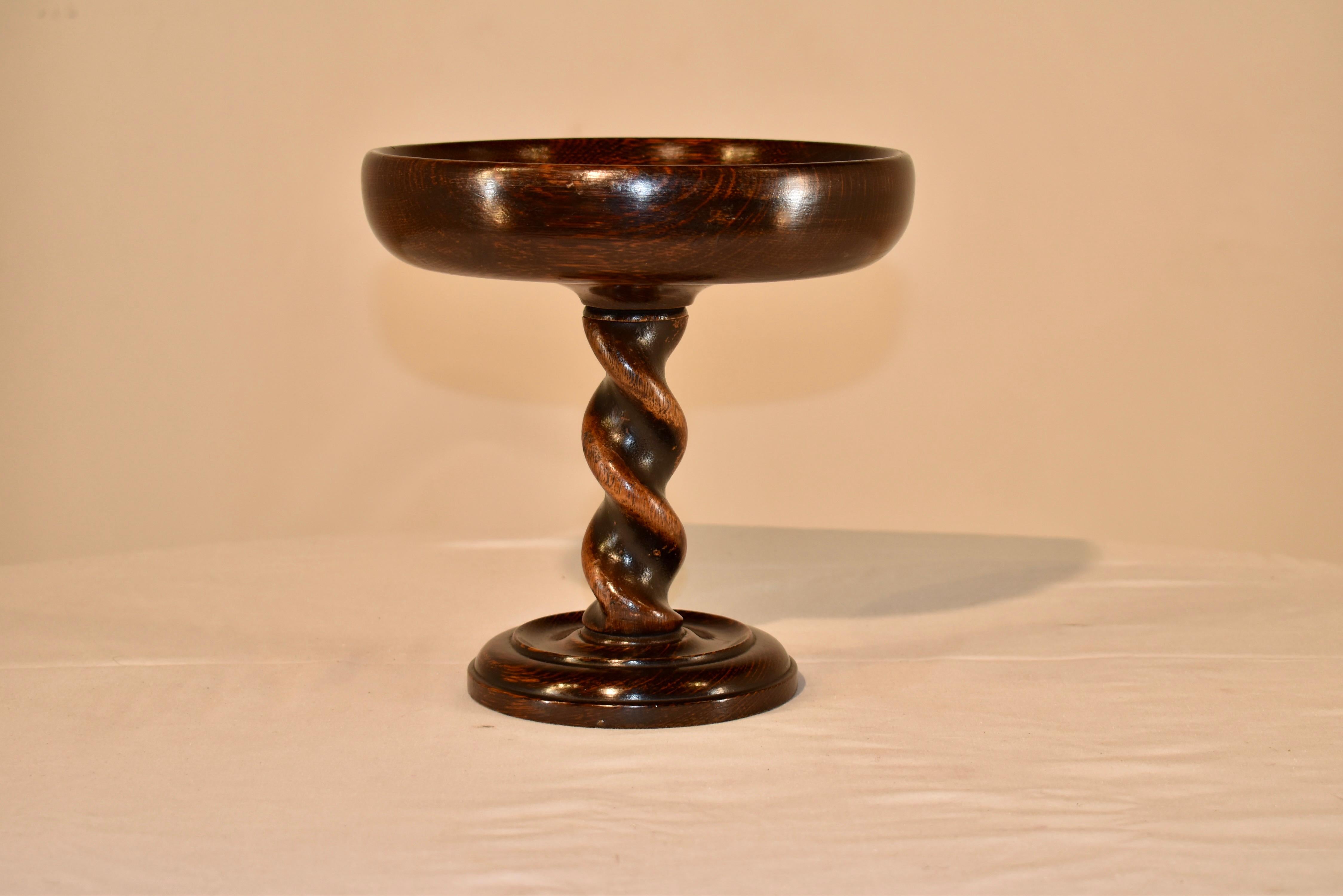 Victorian 19th Century English Oak Compote