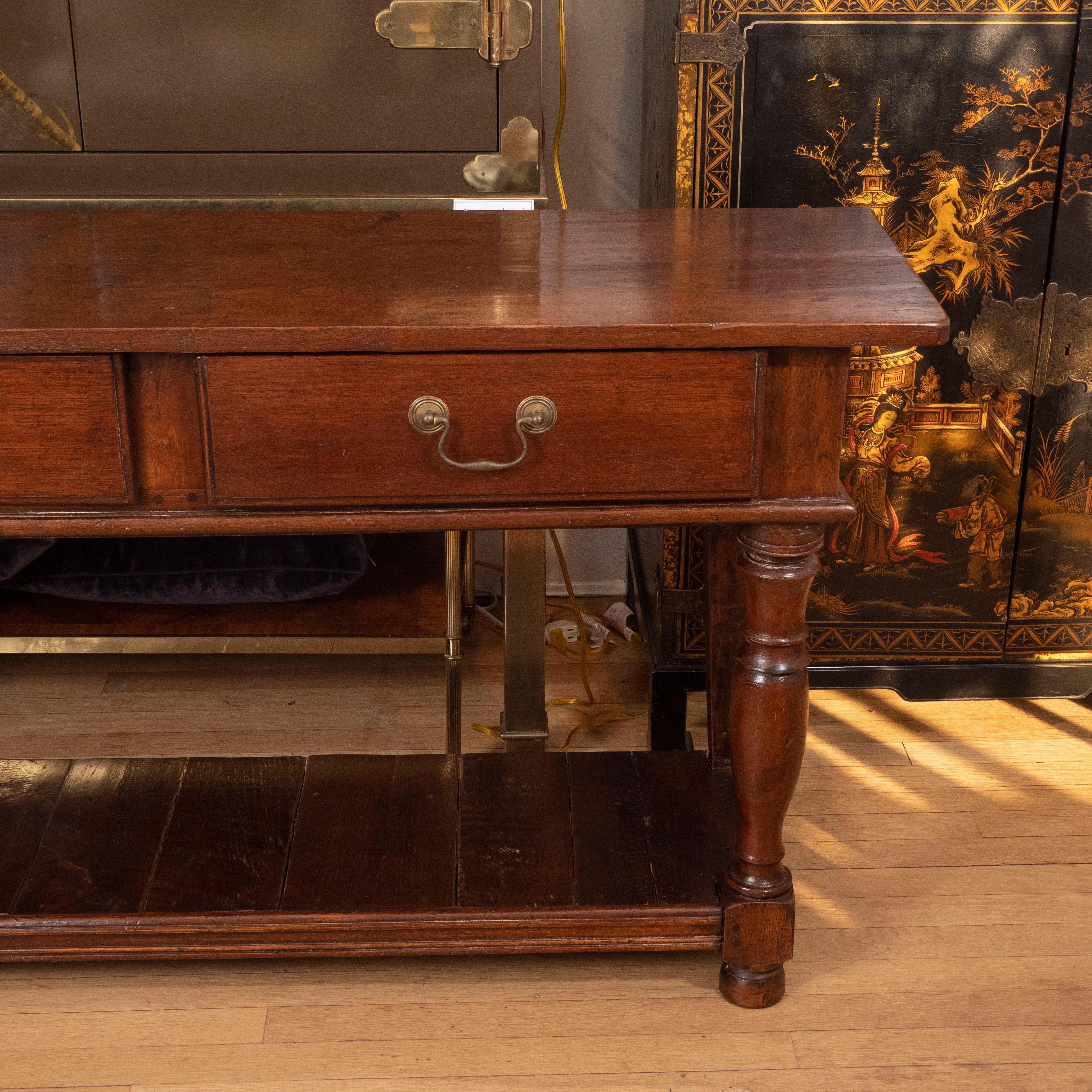 19th Century English Oak Console In Good Condition In New York, NY