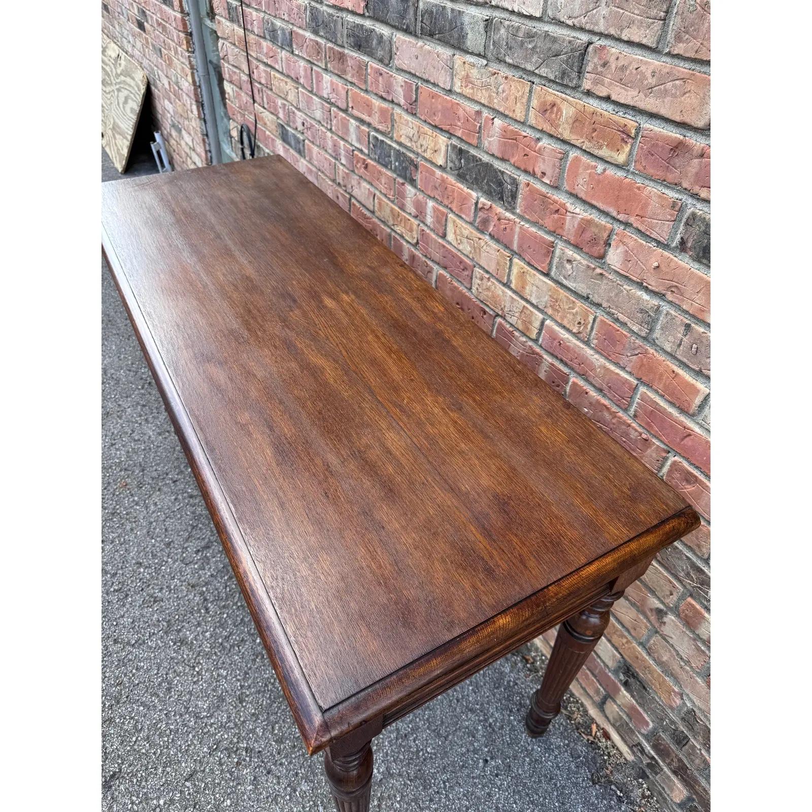 Table d'appoint à console en chêne anglais du XIXe siècle en vente 4
