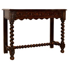 19th Century English Oak Console Table