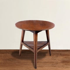 19th Century English Oak Cricket Table